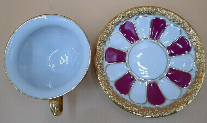 マイセン ポーセリンXフォーム ラズベリーピンク カップ＆ソーサーセット