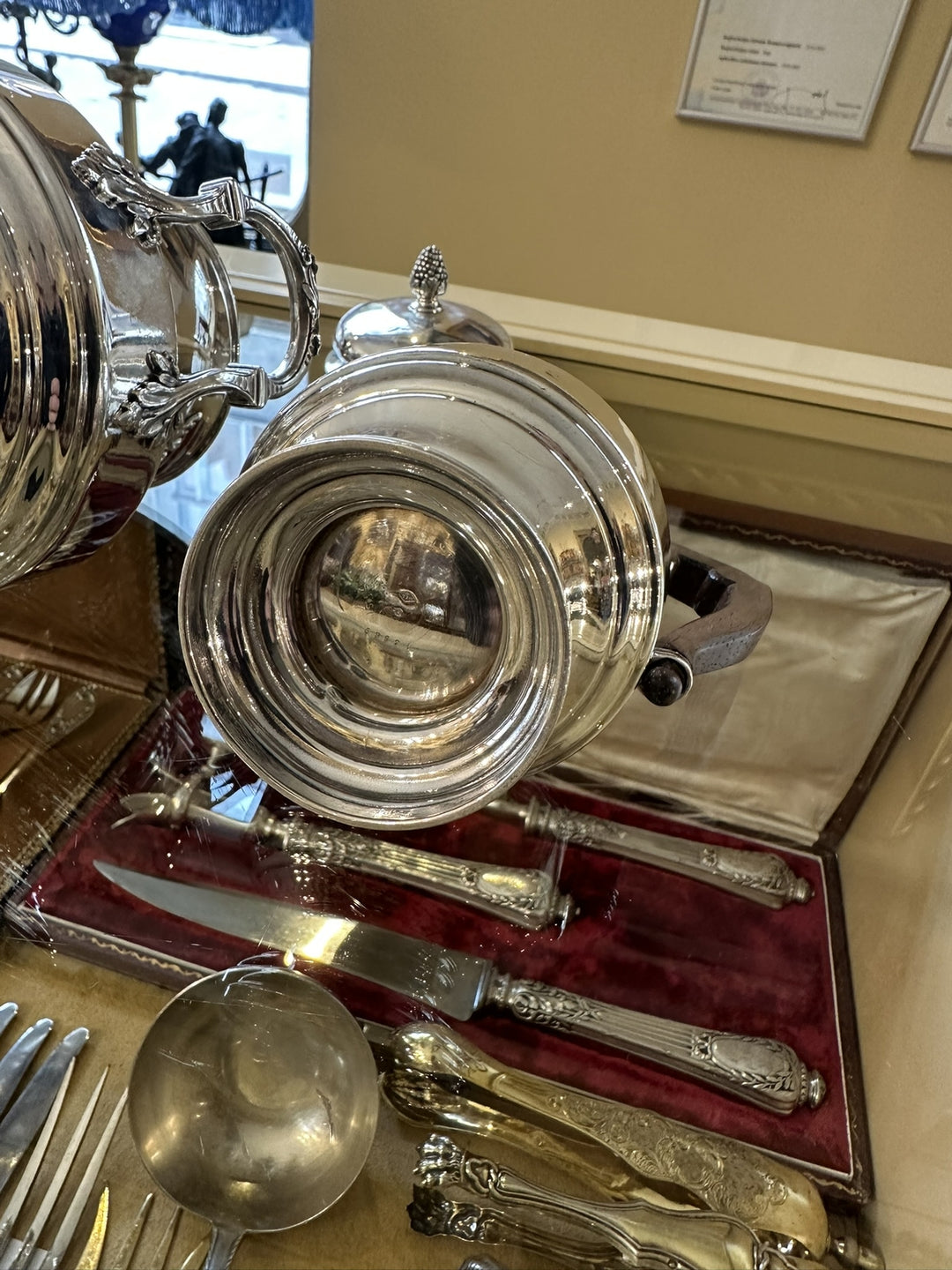 テタール製　純銀スターリングシルバースリーピースコーヒーセット　フランス 20世紀の作品