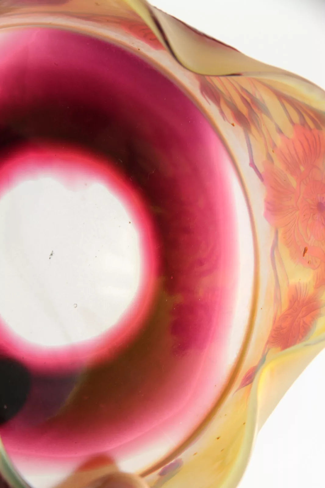 エミールガレ　薔薇の花が描かれたボウル型花瓶