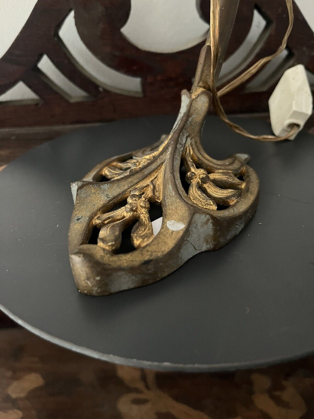 エミールガレ 朝顔が描かれたテーブルランプ アールヌーボー期の作品