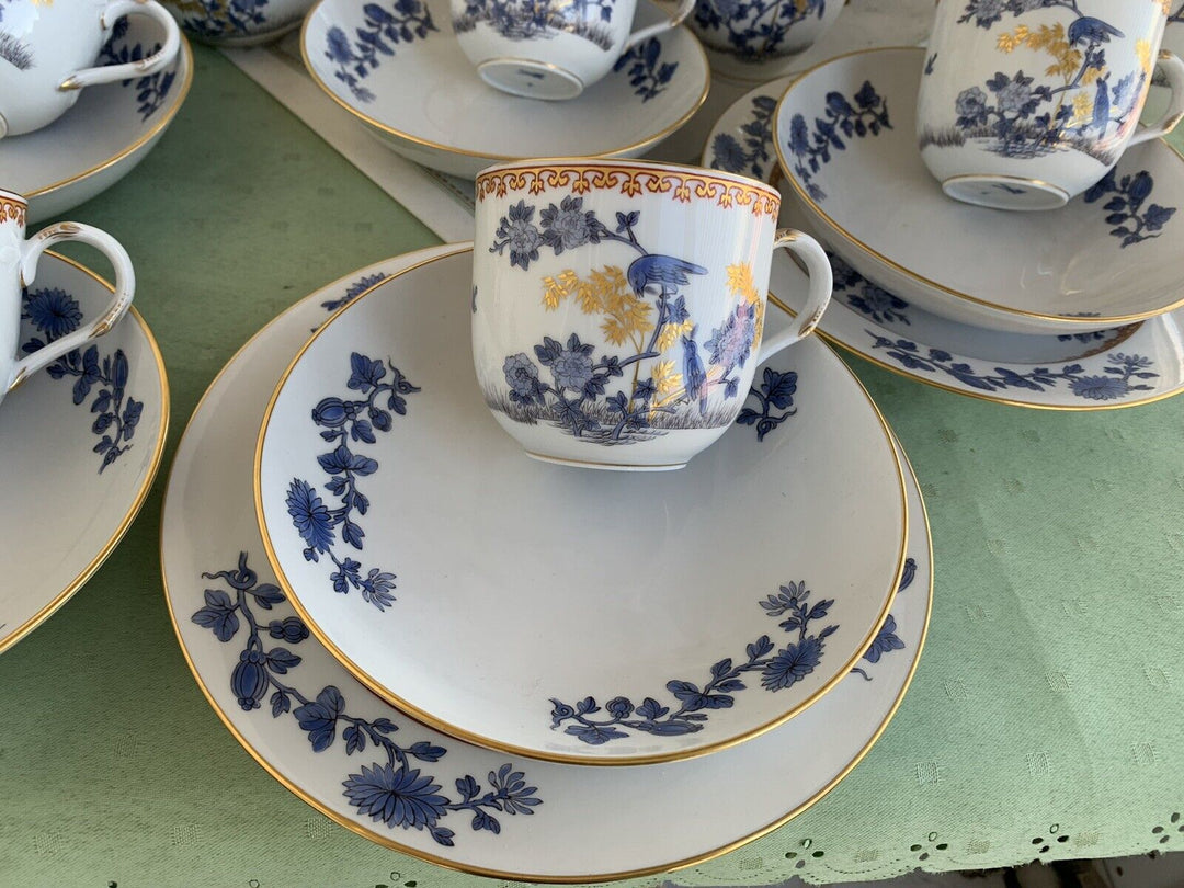 マイセン食器（古マイセン）鳥の絵と牡丹の花のコーヒーカップセット