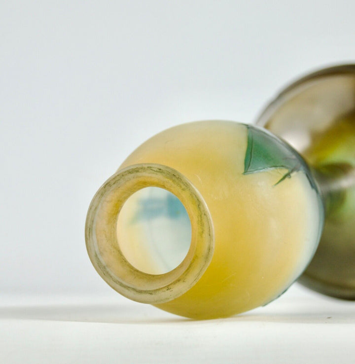 エミールガレ 「カモメと帆船」のアールヌーボー時代のアンティークテーブルランプ 1910年頃の作品