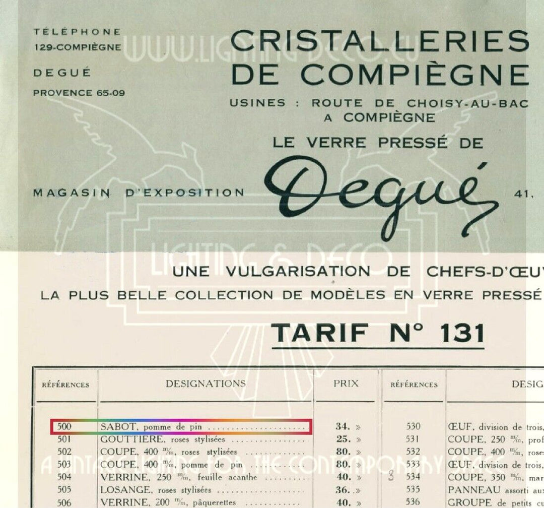 レオン・ユゲ、ドゥゲ アールデコ調シャンデリア シルバーメッキブロンズと型押しガラスのペンダントライト