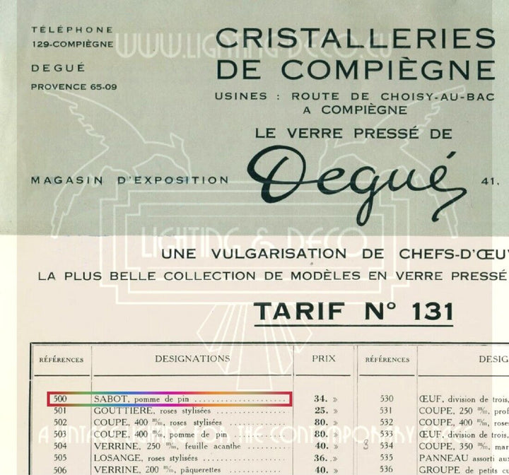 レオン・ユゲ、ドゥゲ アールデコ調シャンデリア シルバーメッキブロンズと型押しガラスのペンダントライト