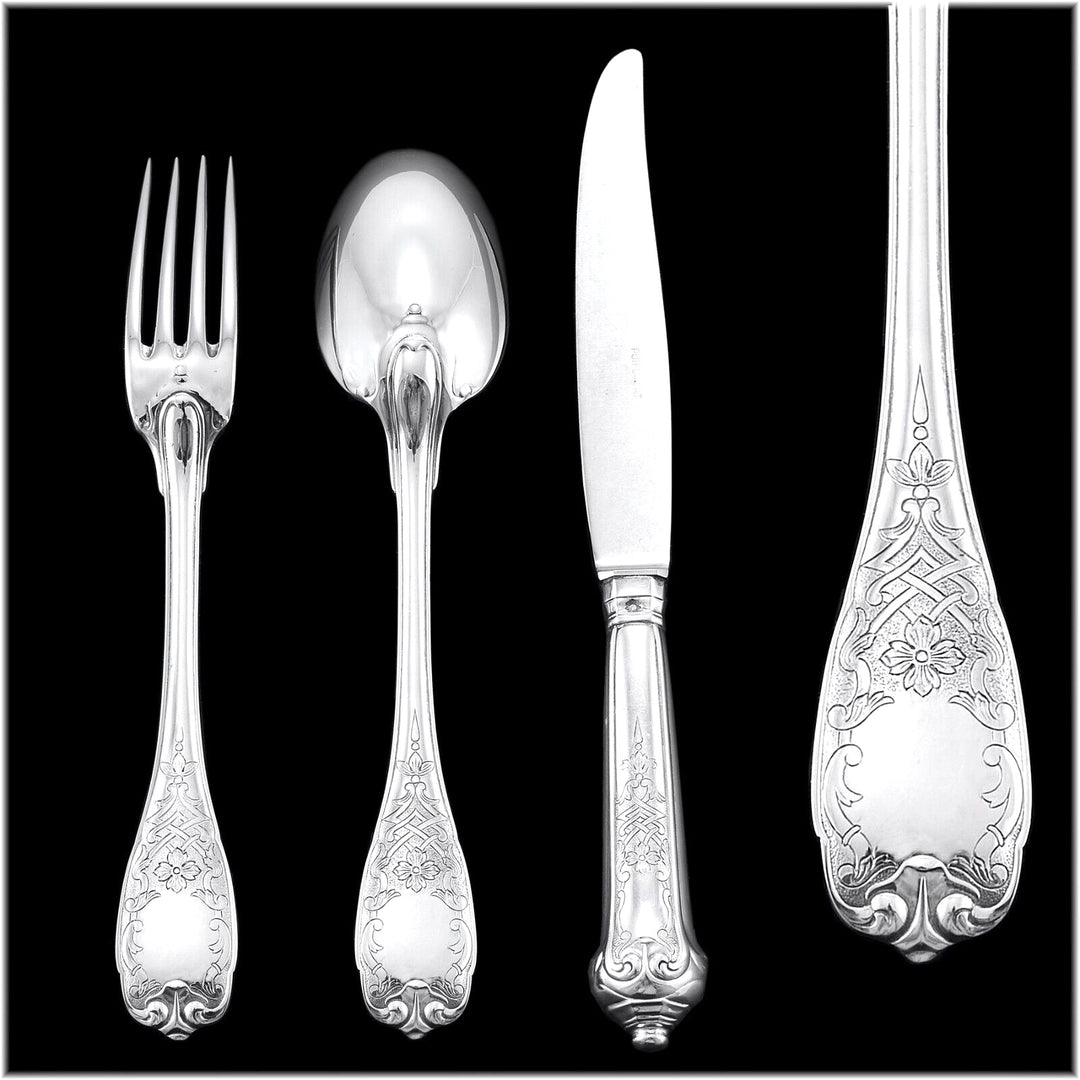 ピュイフォルカ モデル　エリゼ：高級純銀製デザート／アントルメ大皿セット