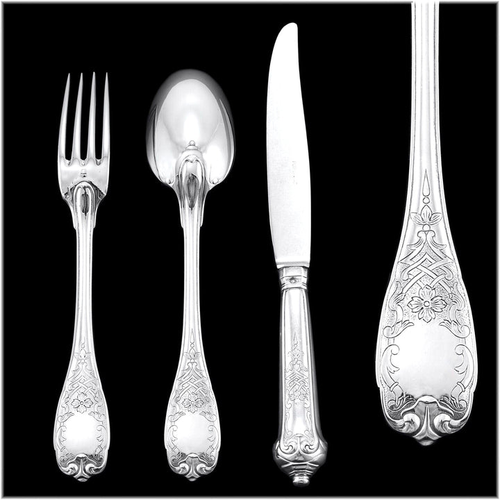 ピュイフォルカ モデル　エリゼ：高級純銀製デザート／アントルメ大皿セット