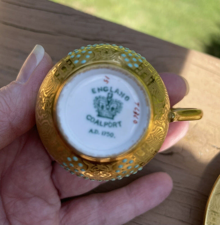 コールポート ターコイズジュエルデミタス カップ＆ソーサー