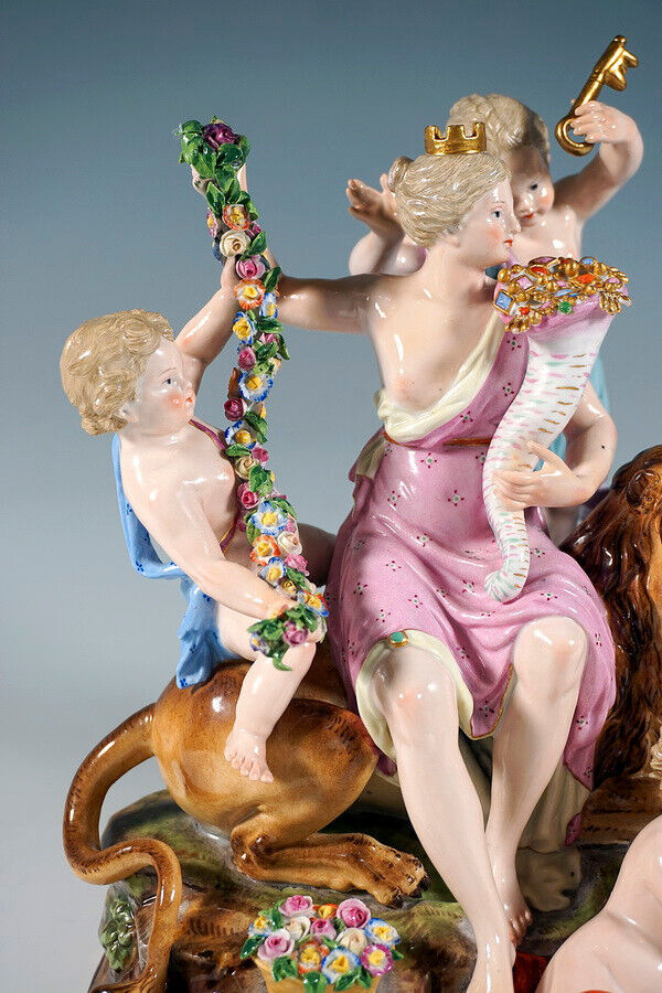 マイセン人形「フィギュア」 大地のエレメントの寓意像 1850年頃