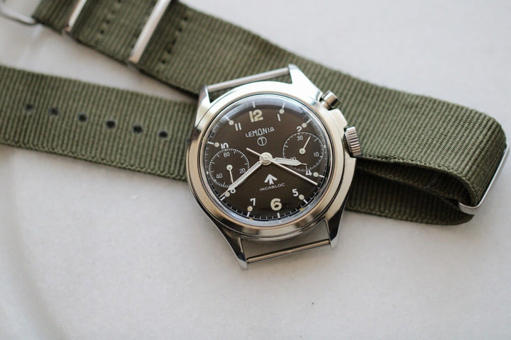 レマニア ワンプッシュクロノグラフ　ミリタリーウォッチ サードモデル　15CHT（cal.2220）　イギリス空軍 6BB