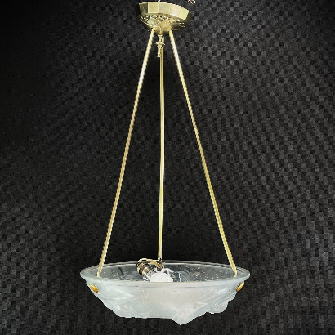 ミューラー兄弟 アールデコ  シャンデリア 吊りランプ 1930年代