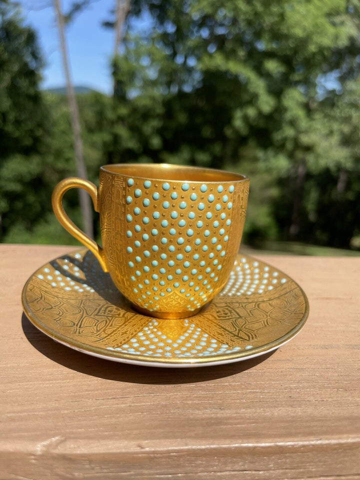 コールポート ターコイズジュエルデミタス カップ＆ソーサー