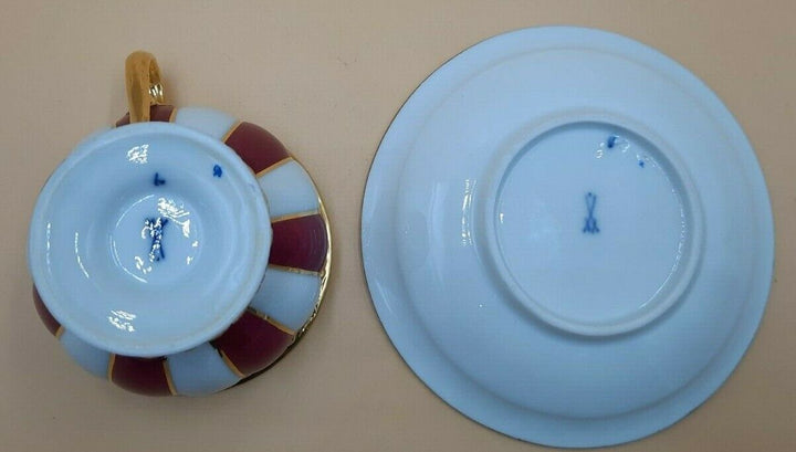 マイセン ポーセリンXフォーム ラズベリーピンク カップ＆ソーサーセット