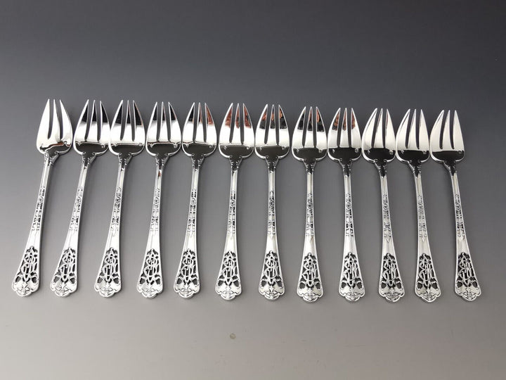 ピュイフォルカ シルバー オイスターフォーク6本セット フェール・ド・ランス モデル