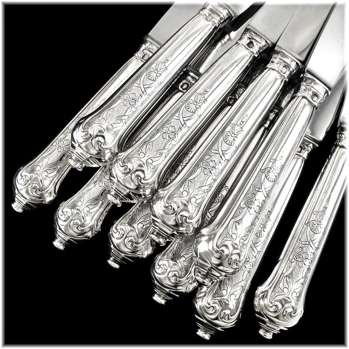 ピュイフォルカ モデル　エリゼ：高級純銀製デザート／アントルメ大皿セット