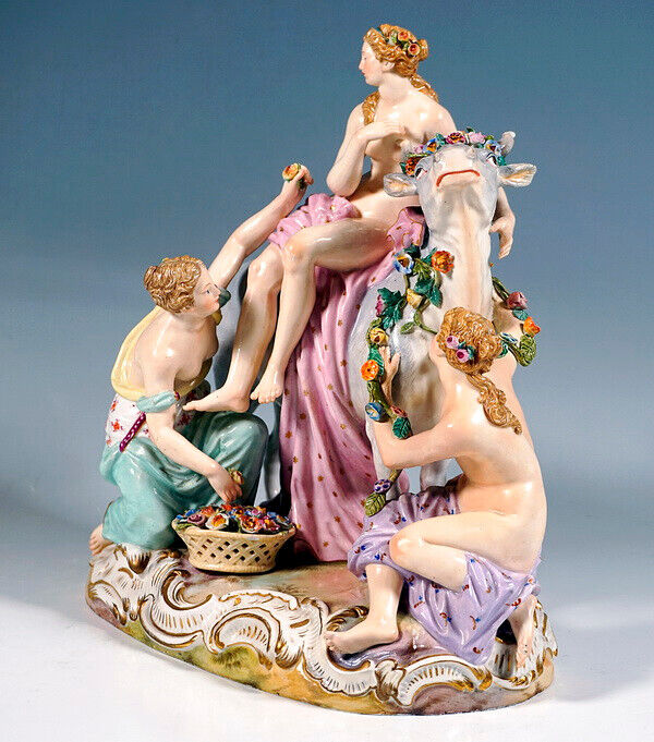 MEISSEN - ○MEISSEN エウロパの誘拐 1級品 雄牛 フィギュリン