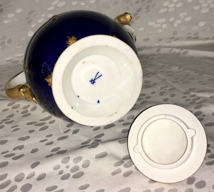 マイセン Bフォーム 華麗な花が描かれたコーヒーセット 21点 コバルト