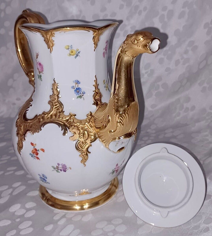 マイセン　Bフォーム食器セット  華麗な花が描かれたコーヒーセット 21点 ホワイト 1934年頃