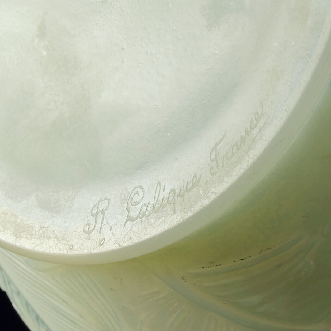 20世紀初頭 ルネ・ラリック フランス アールデコ調花瓶  「プリューム」