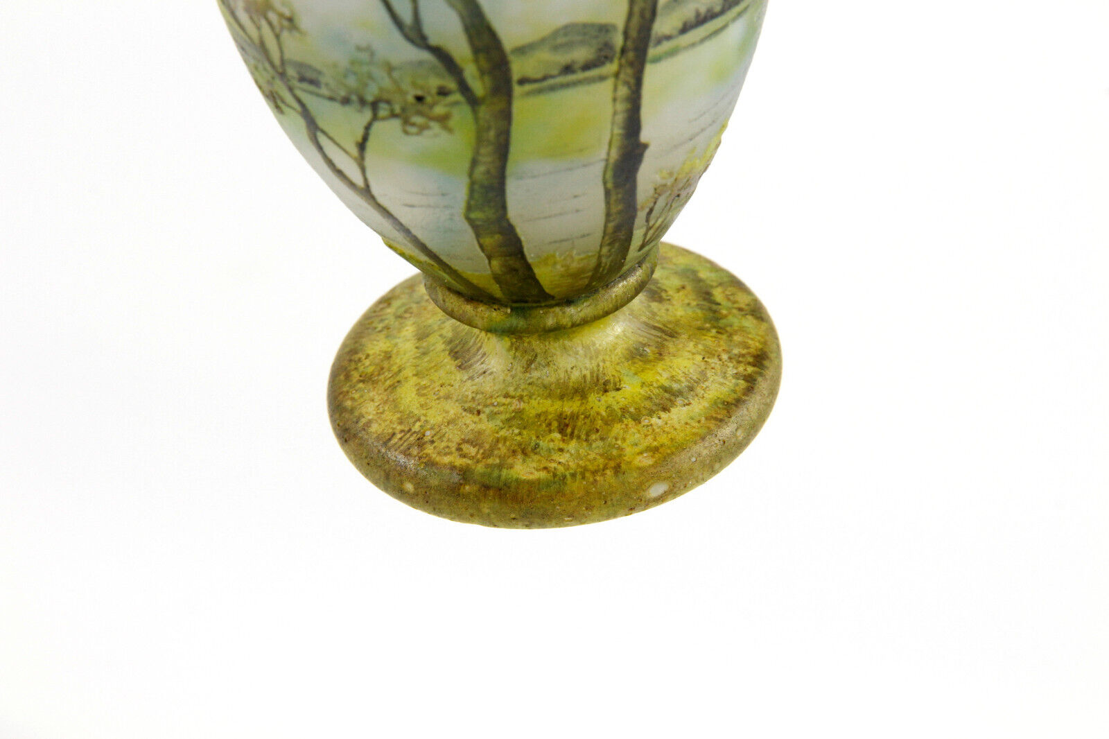 ドーム兄弟（ドームナンシー）湖畔の風景が描かれた花瓶 アール