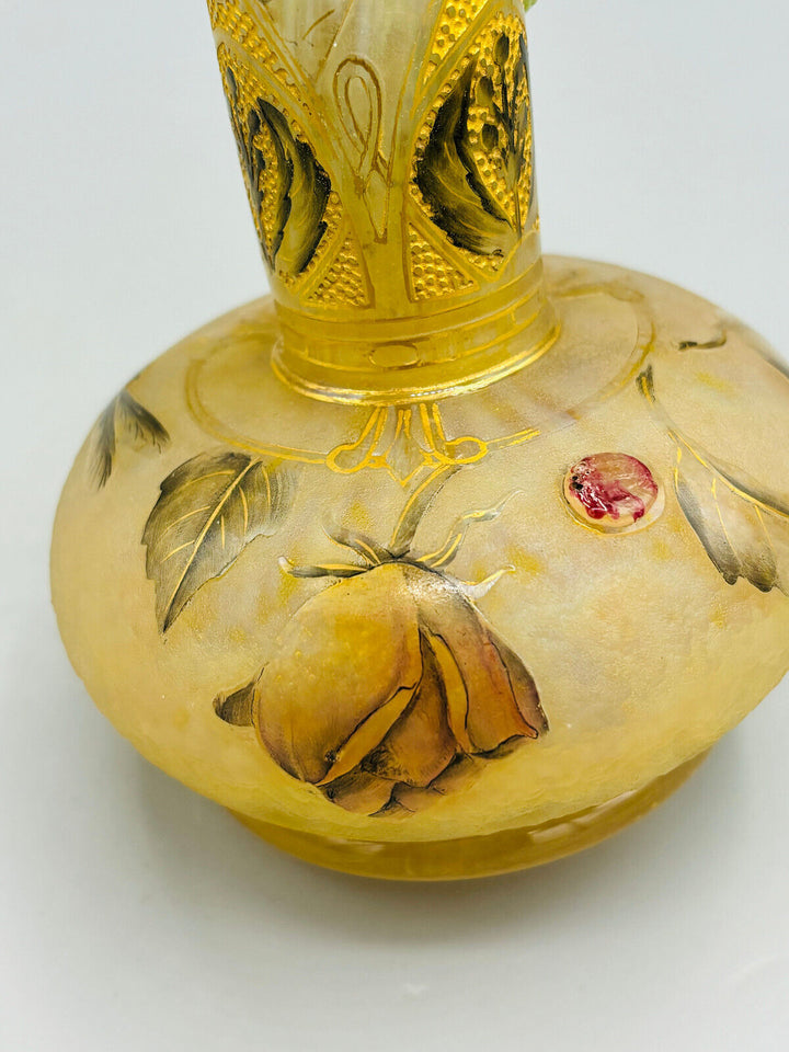 ドーム兄弟（ドームナンシー）バラとトンボが描かれた花瓶