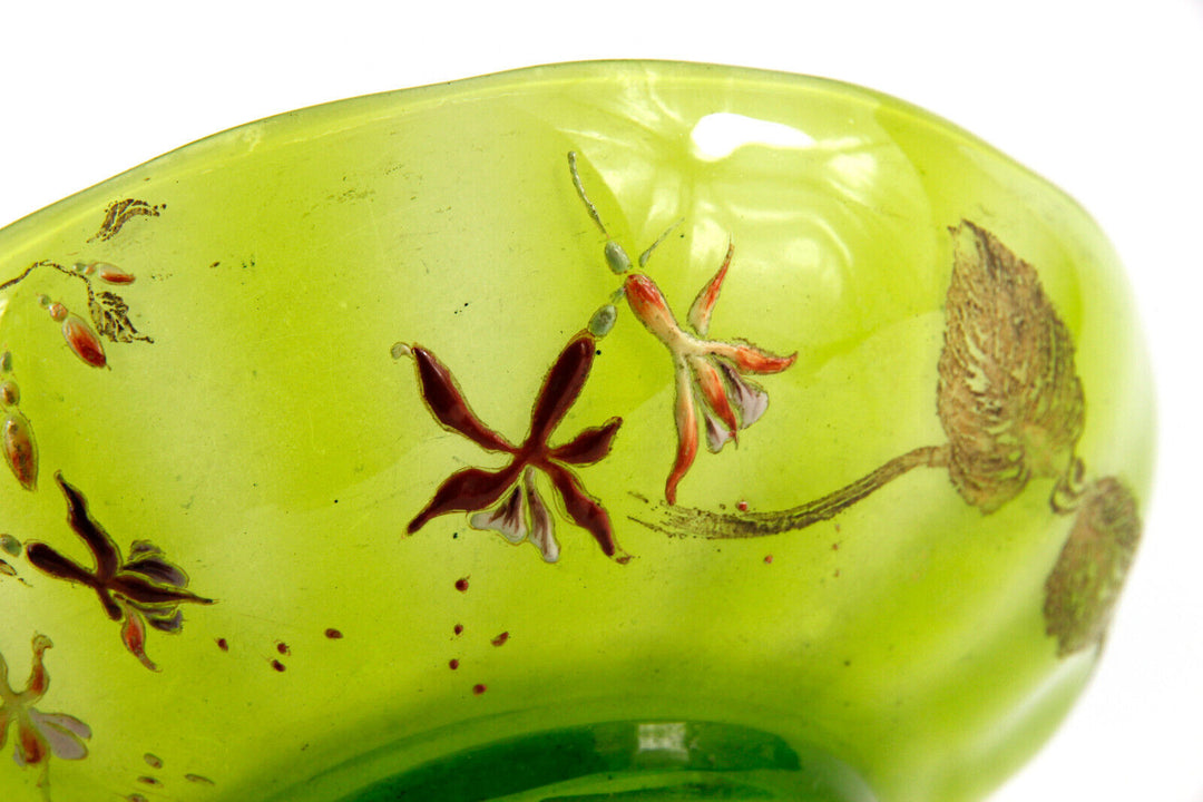 エミールガレ フクシアの花のエナメルガラスが使われたボウル花瓶