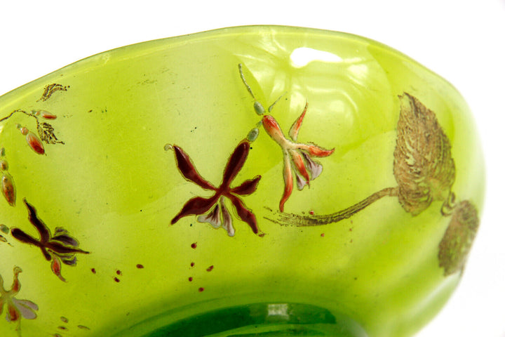 エミールガレ フクシアの花のエナメルガラスが使われたボウル花瓶