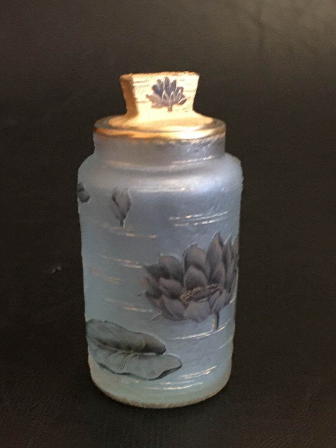 ドーム兄弟（ドームナンシー）睡蓮の花の香水瓶  アールヌーヴォー 1900年