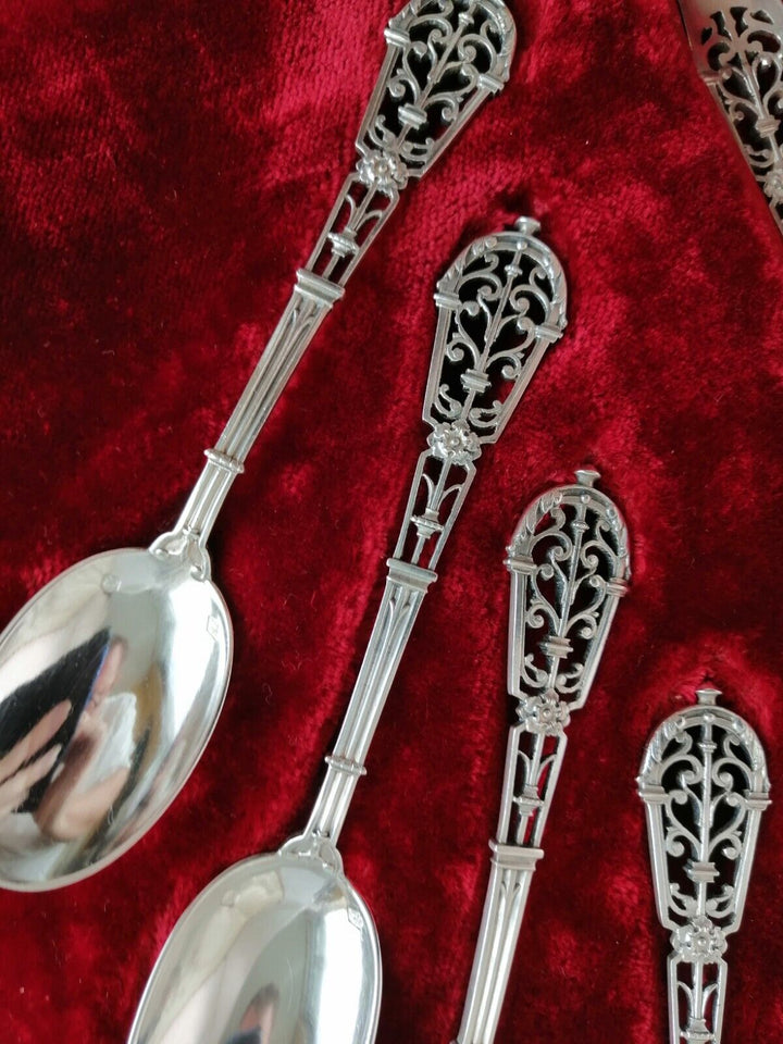 ピュイフォルカ フレンチ スターリングシルバー ゴシックルネッサンス フラットウェアセット