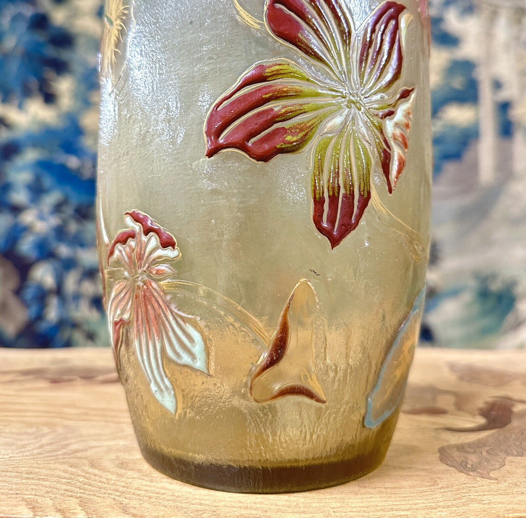 エミールガレの初期作品　キンレンカの花の花瓶