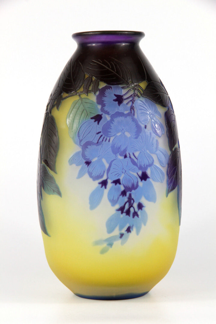 エミールガレ 藤の花が描かれた花瓶 アールヌーボー 1925年頃の作品