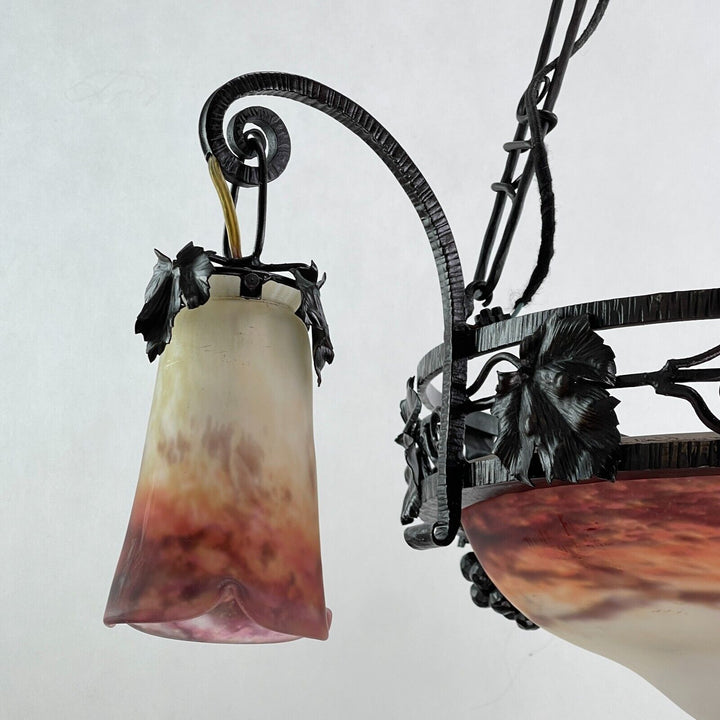 ミューラー兄弟 アールデコ調 シャンデリア 吊りランプ