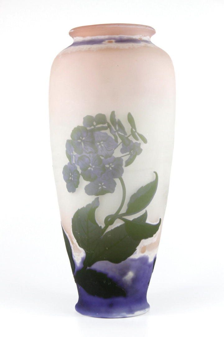 エミールガレ 紫陽花の花の花瓶 アールヌーヴォー時代のガラス作品