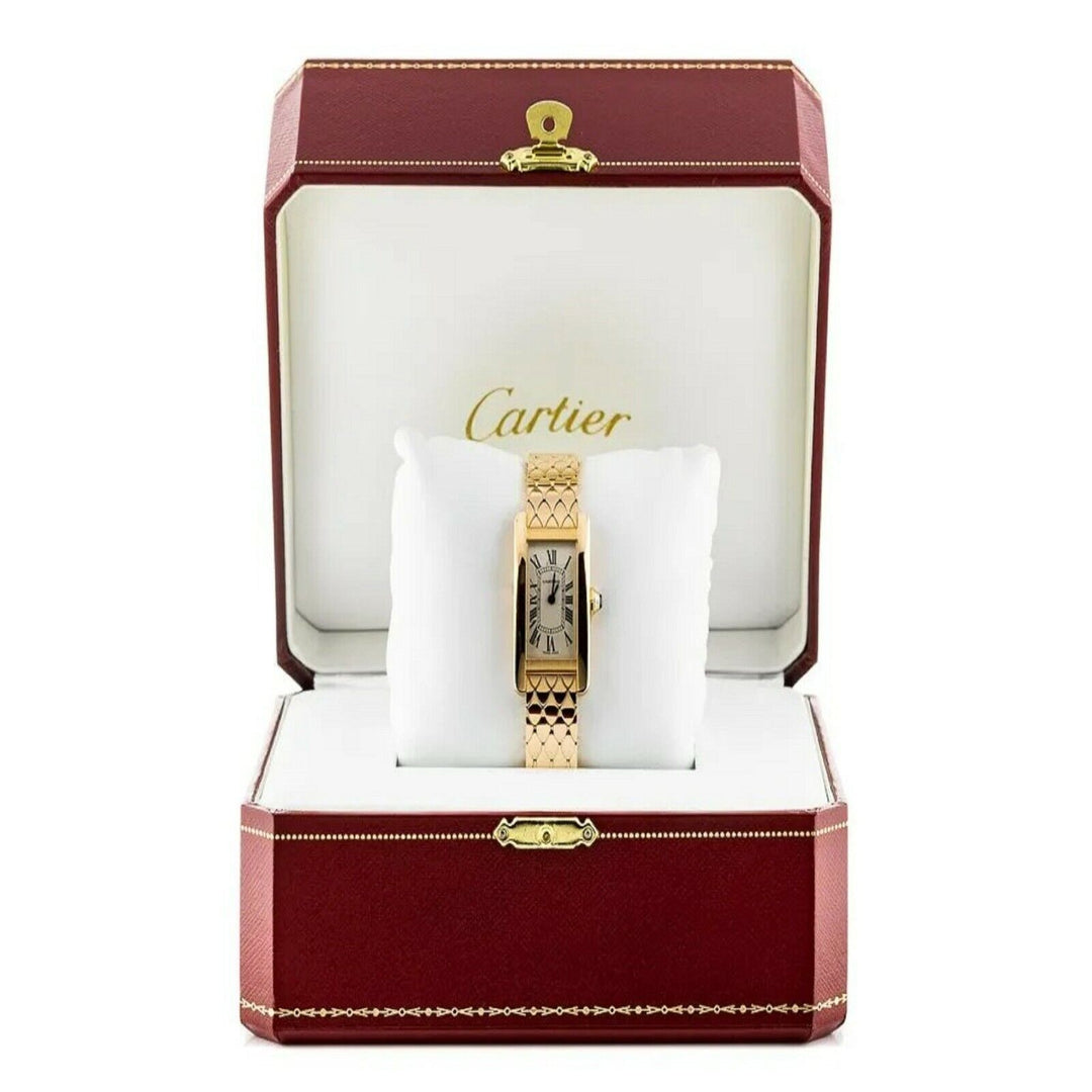 カルティエ腕時計 タンクアメリカン クオーツウォッチ Ref:2503 18K ローズゴールド 2017年製
