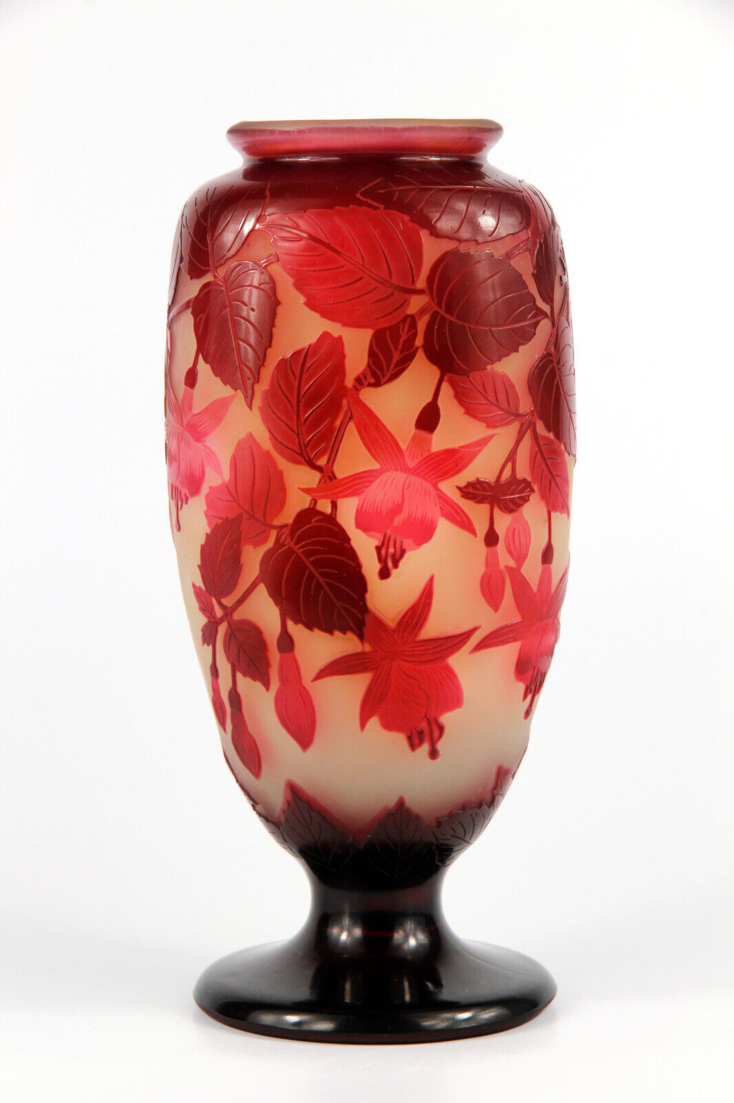 エミールガレ フクシアの花が描かれた花瓶 アールヌーボー 1920年頃