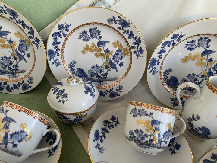 マイセン食器（古マイセン）鳥の絵と牡丹の花のコーヒーカップセット