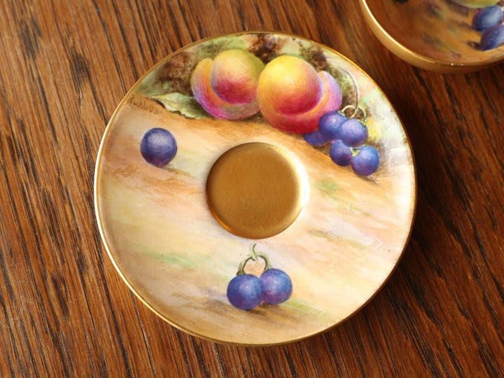 ロイヤルウースター フルーツ柄のカップ＆ソーサー イギリス 1926年頃