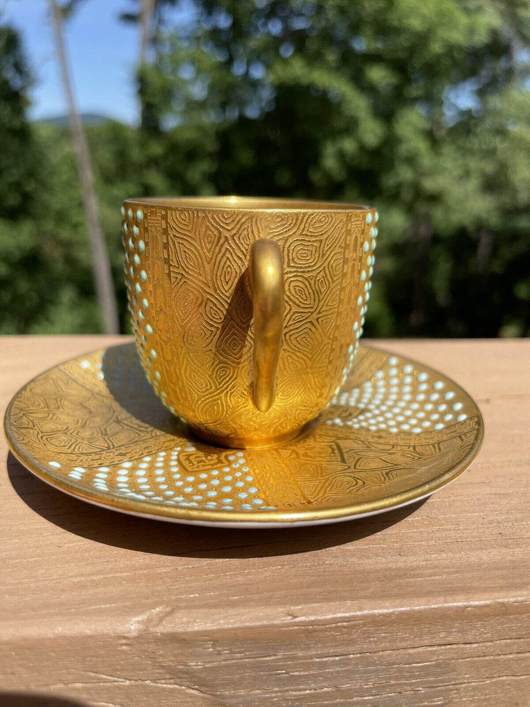 コールポート ターコイズジュエルデミタス カップ＆ソーサー