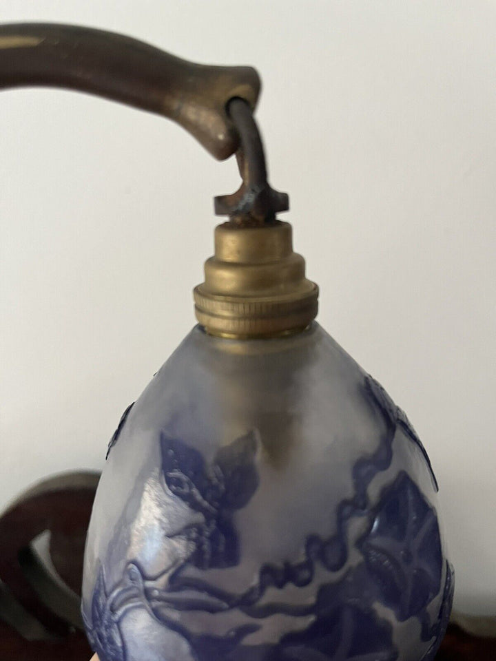 エミールガレ 朝顔が描かれたテーブルランプ アールヌーボー期の作品