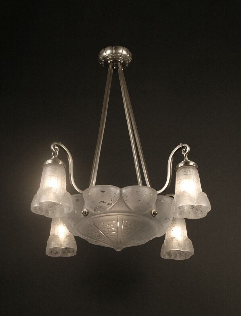 ミューラー✨アールデコ時代 ミューラー双灯テーブルランプ アールデコ フランス製