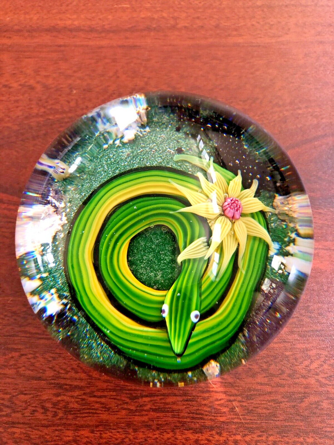 ヴィンテージ バカラ 緑ヘビのペーパーウェイト  1970年