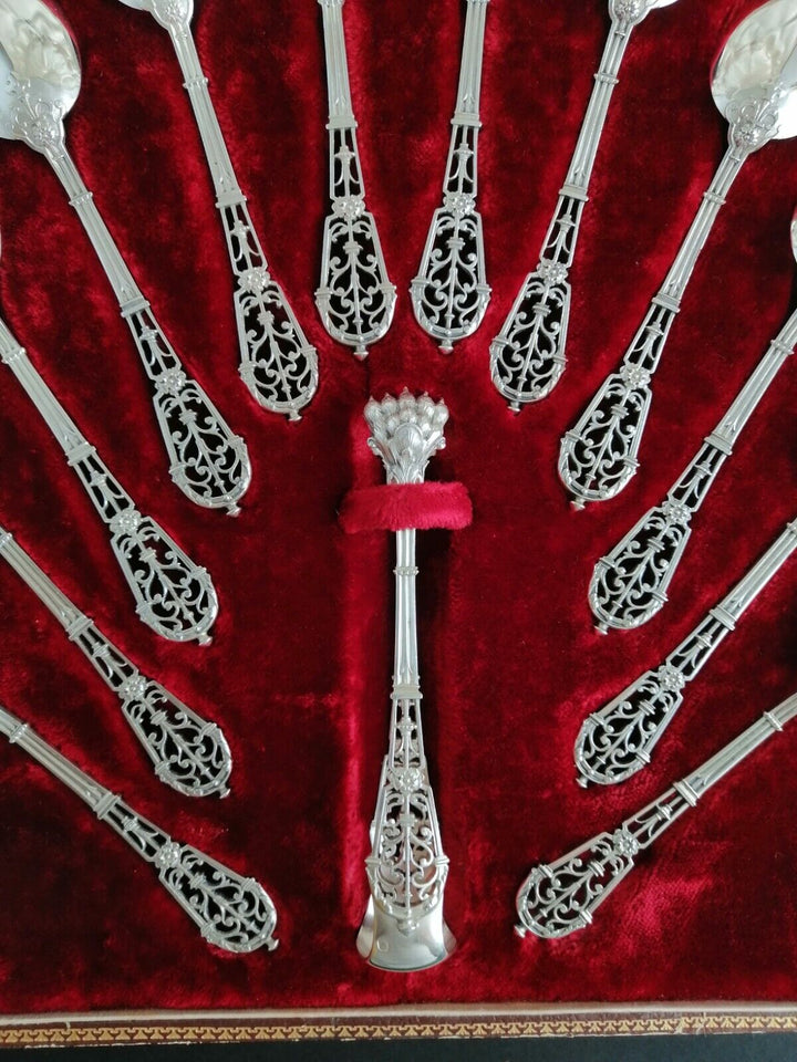 ピュイフォルカ フレンチ スターリングシルバー ゴシックルネッサンス フラットウェアセット