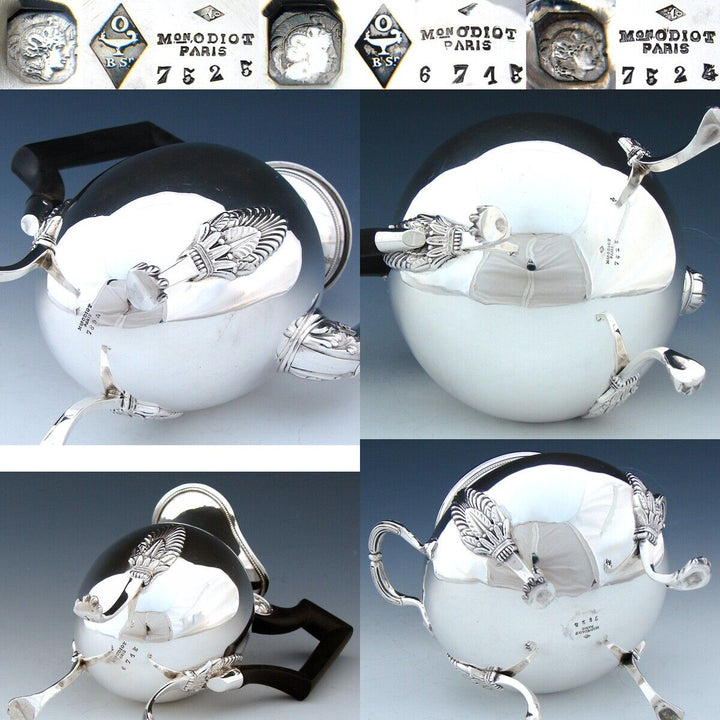 オディオ ホール スターリングシルバー 王族御用達コーヒー＆ティーセット4点