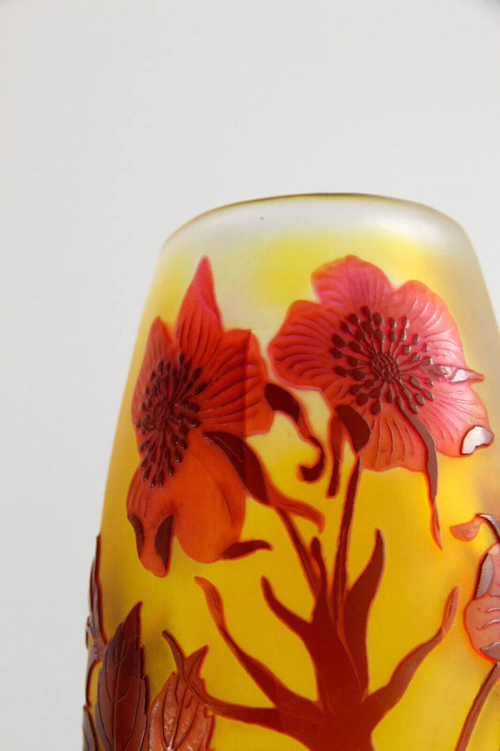 エミールガレ アネモネの花のアールヌーボー時代に作られた花瓶