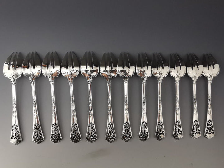 ピュイフォルカ シルバー オイスターフォーク6本セット フェール・ド・ランス モデル