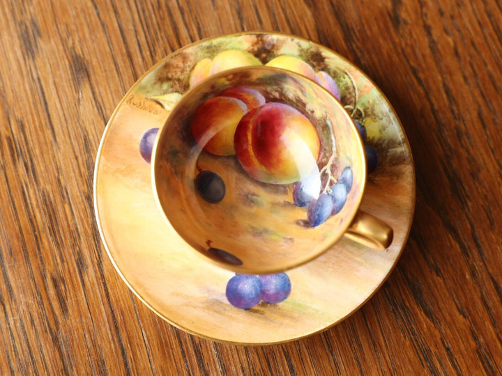 ロイヤルウースター フルーツ柄のカップ＆ソーサー イギリス 1926年頃