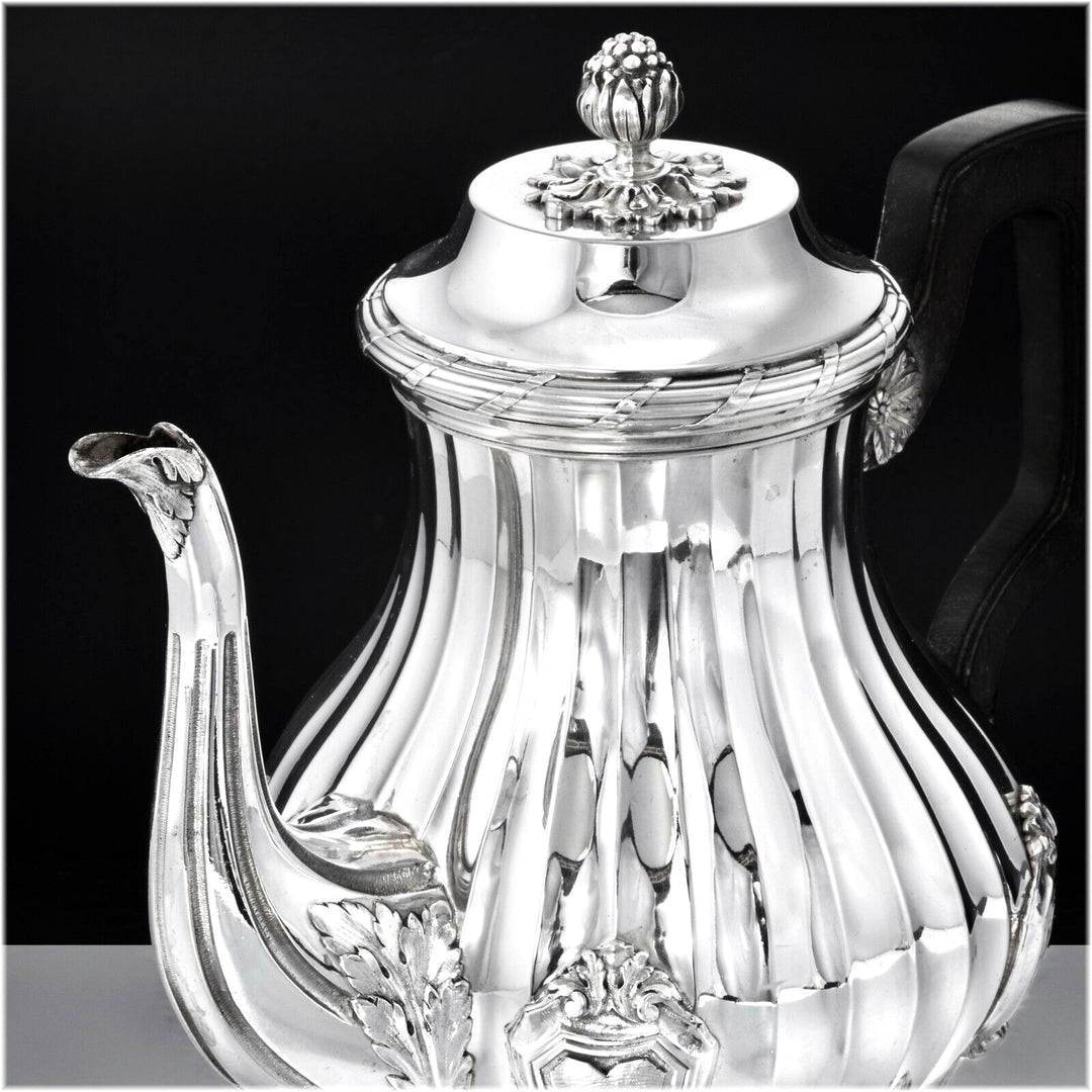 カルディヤック 純銀製大型ティーポット サン・ルイ16世モデル