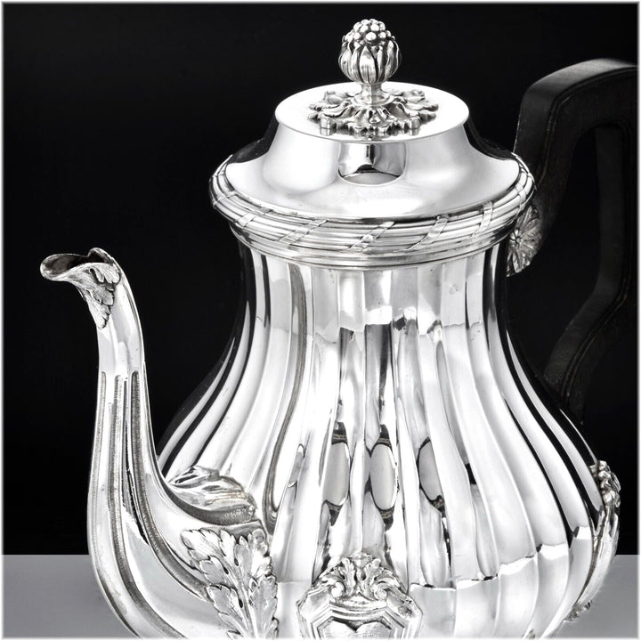 カルディヤック 純銀製大型ティーポット サン・ルイ16世モデル