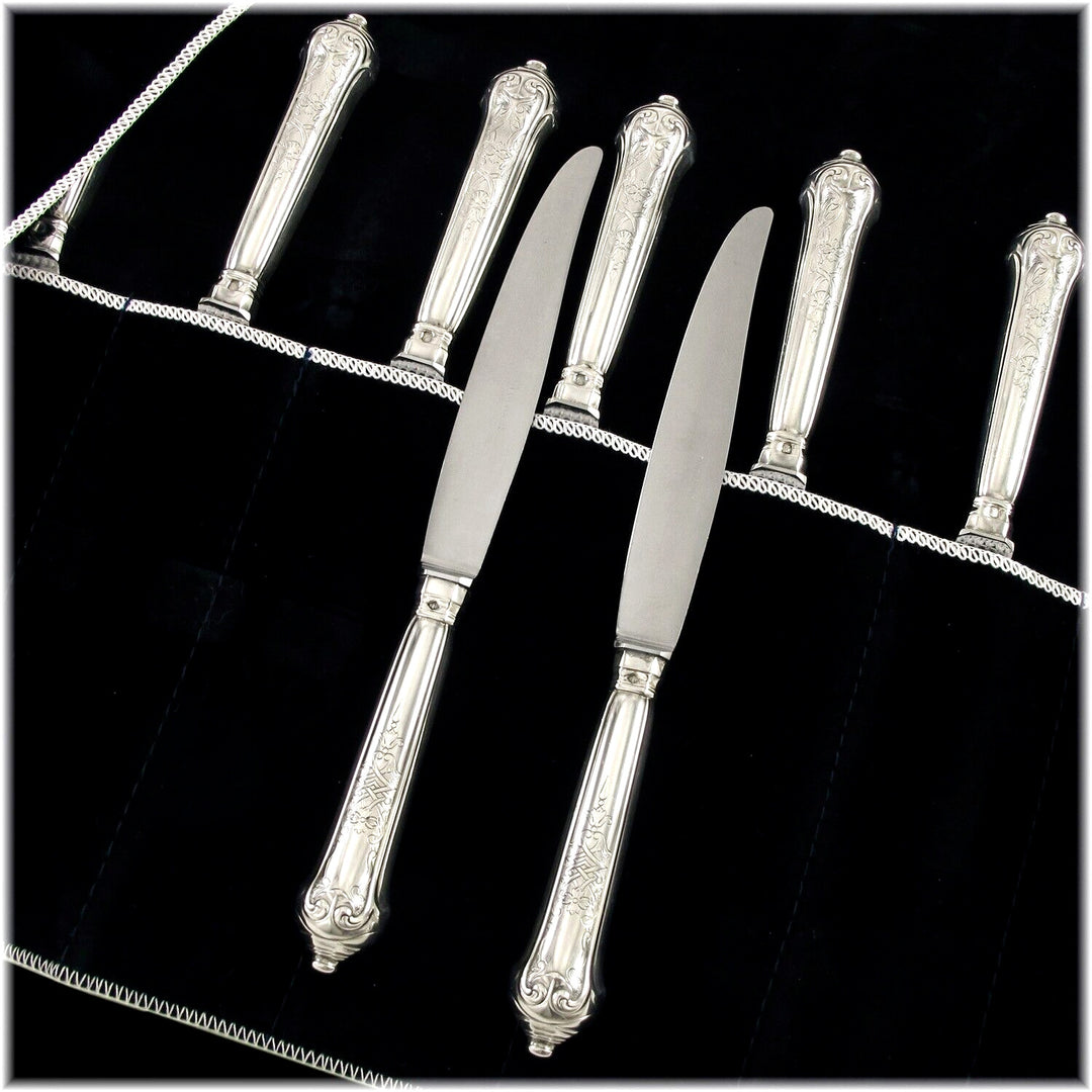 ピュイフォルカ モデル　エリゼ：高級純銀製デザート／アントルメ大皿セット