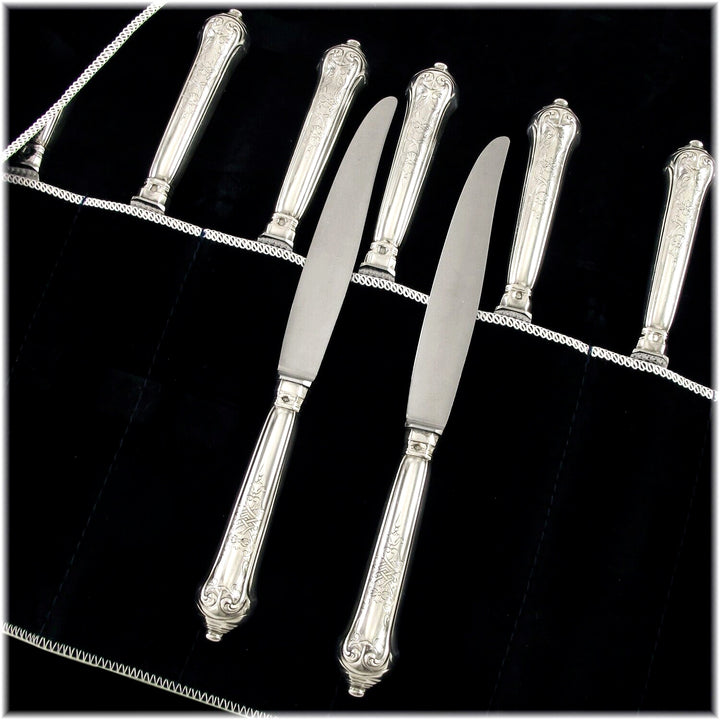 ピュイフォルカ モデル　エリゼ：高級純銀製デザート／アントルメ大皿セット