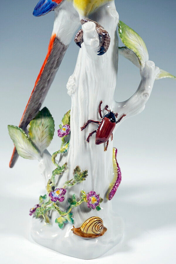 マイセン人形（フィギュア） 動物のフィギュア オウムと虫 J.J.ケンドラー No.77027